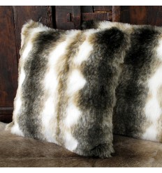 Italian Wolf Faux Fur Cushion