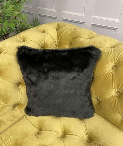 Black Panther Fake Fur Cushion