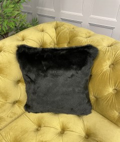 Black Panther Fake Fur Cushion
