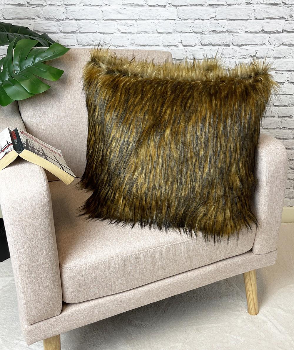 Red Fox Faux Fur Cushion Fox Fur Cushions and Pillows Pillow Cover