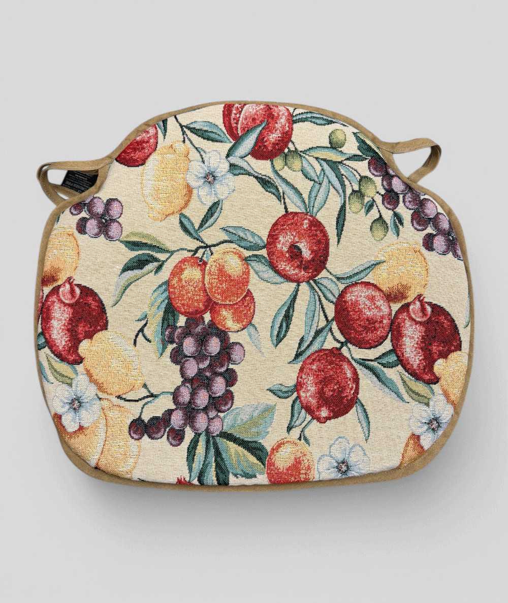 Natural Fruits Tapestry Spindle Seat Pads