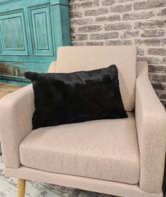 Black rectangular pillow covers