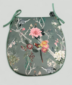 D Shaped Velvet Chinoiserie Seat Pads