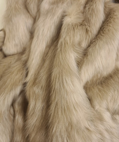 Close up image of the beige Camel faux fur