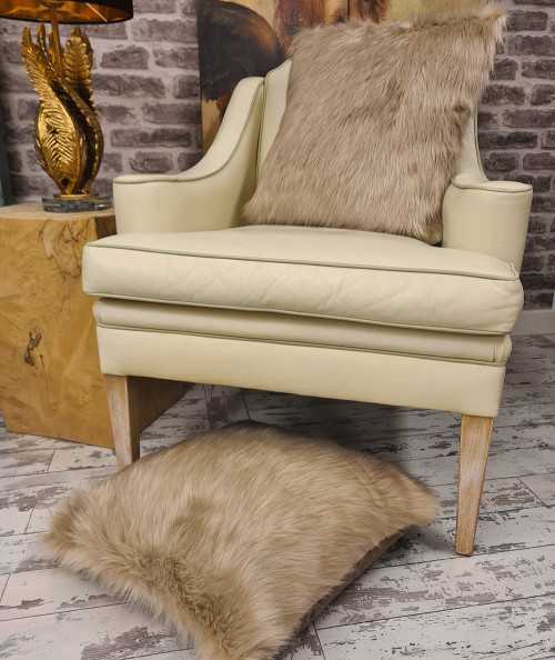 Camel Faux Fur Pillow Covers