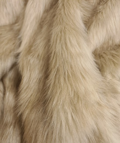 Close up image of the camel faux fur