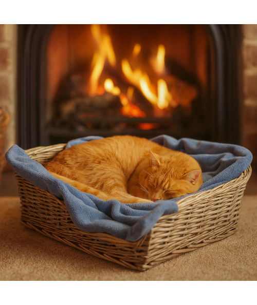 Light blue fleece blanket