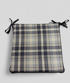 Highland Check Denim Square Seat Pads