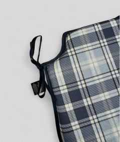 Blue Checked Spindle Shaped Chair Pads