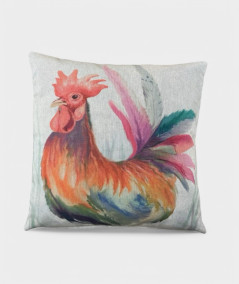 Square cockerel sofa cushion