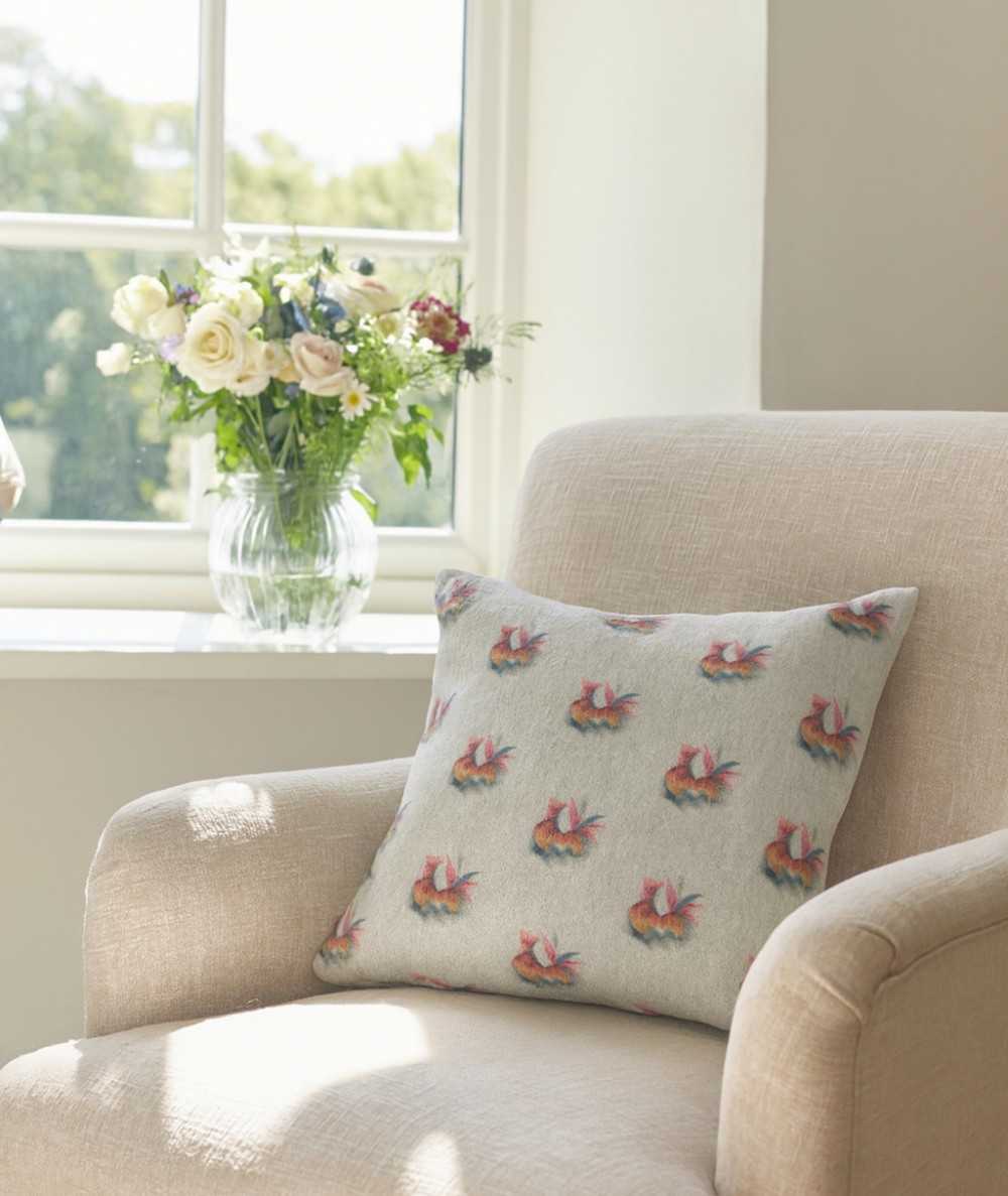 Small Rooster Print Cushions
