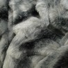 Black Striped Faux Fur Blanket | Wolf Faux Fur Throw