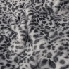 Leopard Print Faux Fur Throw | Animal Print Fur Throw | Grey Leopard