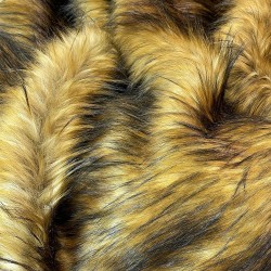 Couverture en fausse fourrure renard roux | Jeté en fausse fourrure à poils longs | Couvre-lit en fourrure