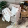 Cream Faux Fur Throw | Fake Fur Throw Richmond Cream