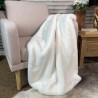 Richmond Cream Fur Throw | Large Faux Fur Blanket | Fur Bedspread