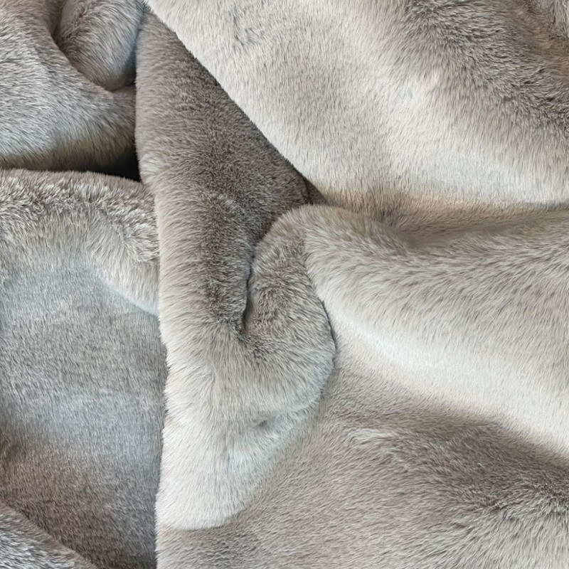 Luxury Taupe Fur Throw | Synthetic Fur Blanket | Richmond Taupe