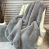 Luxury Taupe Fur Throw | Synthetic Fur Blanket | Richmond Taupe