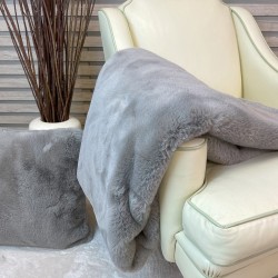 Luxury Taupe Fur Throw | Synthetic Fur Blanket | Richmond Taupe
