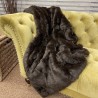 Brown Faux Fur Throw | Brown Fur Blanket | Brown Bison Fur Throw Blanket