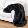 Black Bear Faux Fur Throw| Large Black Faux Fur Bedspread and Blankets