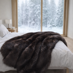 Brown Bear Faux Fur Throw | Large Fur Blanket | Brown Faux Fur Throws