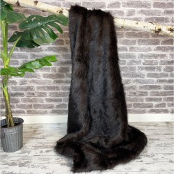 Brown Fur Throw | Brown Faux Fur Blanket | Brown Bear Fur Throw