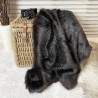 Brown Fur Throw | Brown Faux Fur Blanket | Brown Bear Fur Throw