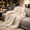 Beige Faux Fur Throw | Faux Pelt Blanket | Richmond Almond Fur Throw