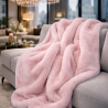 Pink Faux Fur Throw | Pink Fake Fur Throw | Richmond Pink Bedspread