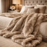 Plaid en fausse fourrure Tundra Wolf | Grand plaid en fausse fourrure | Jeté de canapé ou de lit