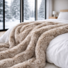 Tundra Wolf Faux Fur Throw | Large Faux Fur Throw | Sofa or Bed Throw