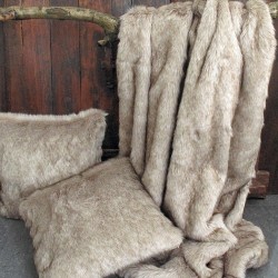 Plaid en fausse fourrure Tundra Wolf | Grand plaid en fausse fourrure | Jeté de canapé ou de lit