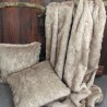 Tundra Wolf Faux Fur Throw | Large Faux Fur Throw | Sofa or Bed Throw