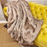 Groundhog Faux Fur Throw | Large Faux Fur Throws | Brown Sofa Throws