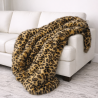 Golden Leopard Faux Fur Throw | Leopard Fur Throw | Animal Print Throw