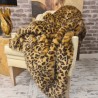 Plaid en fausse fourrure léopard doré | Plaid en fourrure léopard | Plaid imprimé animal