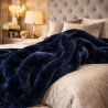 Navy Faux Fur Throw | Richmond Navy Fur Throw | Blue Fur Throw