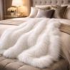 Deluxe Polar Faux Fur Throw | Luxury Cream Faux Fur Throws and Blankets