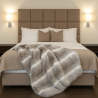 Plaid en fausse fourrure à motif renne | Couvre-lits en fausse fourrure rayée | Couvertures à motif renne