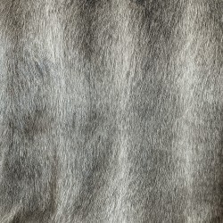 Plaid en fausse fourrure à rayures d'opossum | Couvre-lits en fausse fourrure grise | Couvertures à rayures