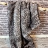 Luxury Faux Fur Throw | Long-Haired European Wolf Fur Blanket