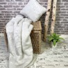 Couverture en fausse fourrure argentée | Couverture blanche en fausse fourrure | Couvre-lit gris et blanc