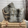Striped Faux Fur Cushions | Wolf Fake Fur Cushions | Fur Sofa Cushions