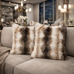 Faux Fur Cushion Italian Wolf | Fur Pillows | Faux Fur Cushion Cover