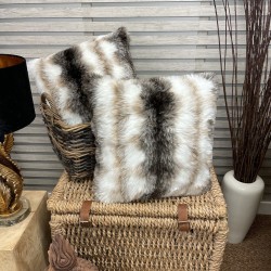 Faux Fur Cushion Italian Wolf | Fur Pillows | Faux Fur Cushion Cover