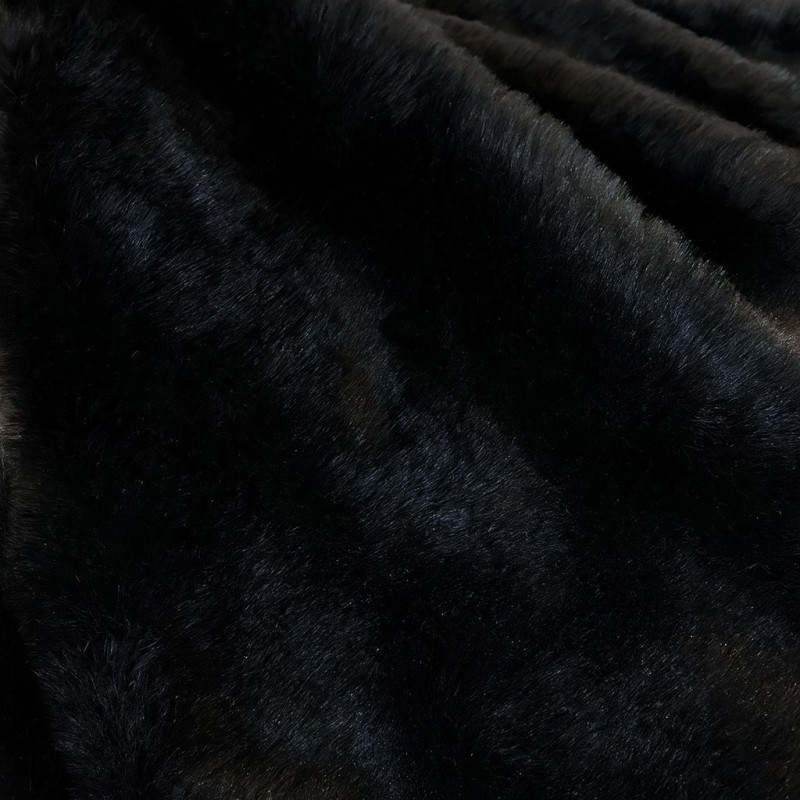 Housses de coussin en fausse fourrure Panthère Noire | Coussins en fourrure noire | Oreillers
