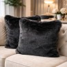 Black Panther faux fur cushion covers | Black Fur Cushions | Pillows