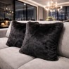 Black Panther faux fur cushion covers | Black Fur Cushions | Pillows