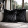 Black Panther faux fur cushion covers | Black Fur Cushions | Pillows